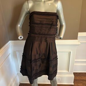 Elegant Night Way Brown Strapless Dress size 2